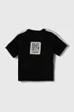 nero Sisley t-shirt in cotone per bambini Ragazzi