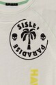Chłopiec Sisley t-shirt bawełniany dziecięcy 3LUQX104E.G.Seasonal biały