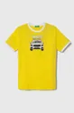 rumena Otroška bombažna kratka majica United Colors of Benetton Fantovski