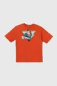 rdeča Otroška bombažna kratka majica United Colors of Benetton Fantovski