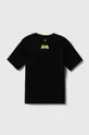 United Colors of Benetton t-shirt bawełniany dziecięcy czarny