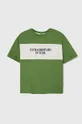 зелений Дитяча бавовняна футболка United Colors of Benetton Для хлопчиків