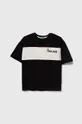 čierna Detské bavlnené tričko United Colors of Benetton Chlapčenský