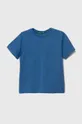 modra Otroška bombažna kratka majica United Colors of Benetton Fantovski