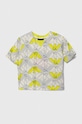 Emporio Armani t-shirt bawełniany dziecięcy wzorzyste zielony 3D4TJA.4J5UZ