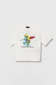 biały Emporio Armani t-shirt bawełniany dziecięcy The Smurfs Chłopięcy