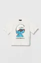 biały Emporio Armani t-shirt bawełniany dziecięcy The Smurfs Chłopięcy