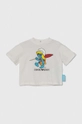 biały Emporio Armani t-shirt bawełniany niemowlęcy x The Smurfs Chłopięcy