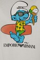 Хлопчик Бавовняна футболка для немовлят Emporio Armani x The Smurfs 3DHTJN.3J52Z білий