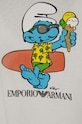 Chłopiec Emporio Armani t-shirt bawełniany niemowlęcy x The Smurfs 3DHTJN.3J52Z biały