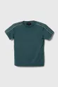 бирюзовый Хлопковая футболка Emporio Armani Для мальчиков