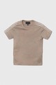 Emporio Armani tricou din bumbac imprimeu maro 3D4TD3.1JUVZ