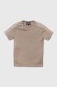 Emporio Armani tricou din bumbac imprimeu maro 3D4TD3.1JUVZ