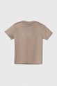 Emporio Armani tricou din bumbac 3D4TD3.1JUVZ maro SS24