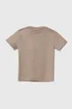 Хлопковая футболка Emporio Armani коричневый