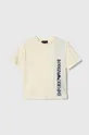 beige Emporio Armani t-shirt in cotone per bambini Ragazzi