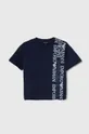 modrá Detské bavlnené tričko Emporio Armani Chlapčenský