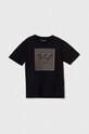 Emporio Armani t-shirt bawełniany dziecięcy nadruk granatowy 3D4TJR.3J51Z