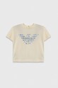 Emporio Armani t-shirt bawełniany niemowlęcy nadruk beżowy 3DHTJ1.4J5UZ