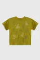 zielony Emporio Armani t-shirt bawełniany niemowlęcy Chłopięcy