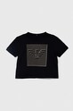Бавовняна футболка для немовлят Emporio Armani бавовна чорний 3DHTJR.3J51Z