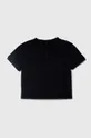 Μωρό βαμβακερό μπλουζάκι Emporio Armani μαύρο