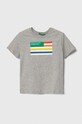 United Colors of Benetton t-shirt bawełniany dziecięcy nadruk szary 3I1XG10CY.P.Seasonal