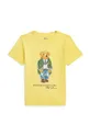 Дитяча бавовняна футболка Polo Ralph Lauren жовтий