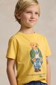 Polo Ralph Lauren t-shirt bawełniany dziecięcy 322853828031 żółty