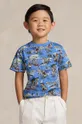 plava Dječja pamučna majica kratkih rukava Polo Ralph Lauren Za dječake