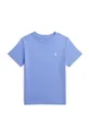 Детская хлопковая футболка Polo Ralph Lauren фиолетовой