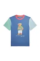Otroška bombažna kratka majica Polo Ralph Lauren modra