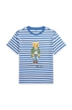 niebieski Polo Ralph Lauren t-shirt bawełniany dziecięcy Chłopięcy