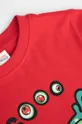 crvena Dječja pamučna majica kratkih rukava Coccodrillo