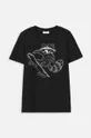 чорний Дитяча бавовняна футболка Coccodrillo Для хлопчиків