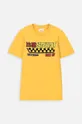 Coccodrillo t-shirt bawełniany dziecięcy żółty