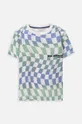 modra Otroška bombažna kratka majica Coccodrillo Fantovski