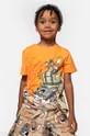 oranžna Otroška kratka majica Coccodrillo Fantovski