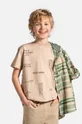 beżowy Coccodrillo t-shirt bawełniany dziecięcy Chłopięcy