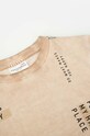 Coccodrillo t-shirt bawełniany dziecięcy beżowy WC4143204NAJ