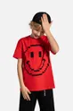 crvena Dječja pamučna majica kratkih rukava Coccodrillo Za dječake