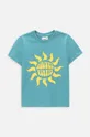 бірюзовий Дитяча бавовняна футболка Coccodrillo Для хлопчиків