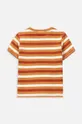 Otroška bombažna kratka majica Coccodrillo rjava
