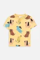żółty Coccodrillo t-shirt bawełniany niemowlęcy Chłopięcy