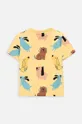 Бавовняна футболка для немовлят Coccodrillo жовтий