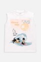 Coccodrillo top bawełniany dziecięcy nadruk biały WC4143302NWK
