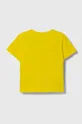 Παιδικό βαμβακερό μπλουζάκι United Colors of Benetton κίτρινο