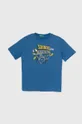 голубой Детская хлопковая футболка United Colors of Benetton Для мальчиков