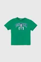 zelena Otroška bombažna kratka majica United Colors of Benetton Fantovski