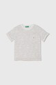 Tričko s prímesou ľanu United Colors of Benetton s prímesou ľanu béžová 362PG10DB.P.Seasonal